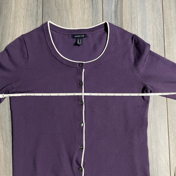 Lands End Purple Cardigan XS - Picture 3 of 8